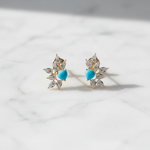 Load image into Gallery viewer, ER424626. 14k Solid Gold Diamond and Gemstone Fancy Earrings