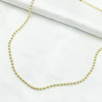 Load image into Gallery viewer, 14K Solid Yellow Gold Ball Necklace