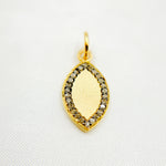 Load image into Gallery viewer, DC035. Diamond Sterling Silver Marquise Pendant