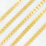 Load image into Gallery viewer, X6GPM. Gold Plated 925 Sterling Silver Chevron Chain