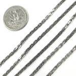 Load image into Gallery viewer, Z39OX. Oxidized Sterling Silver Thick Box Chain