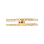 Load image into Gallery viewer, 14K Solid Gold Mined Diamond Baguette Band Ring