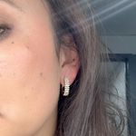 Load image into Gallery viewer, EHJ56873. 14k Solid Gold Diamond Hoops