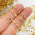Load image into Gallery viewer, Gold Plated 925 Sterling Silver Textured Oval Link Chain