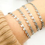 Load image into Gallery viewer, Oxidized 925 Sterling Silver Disc Chain