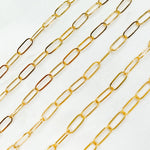 Load image into Gallery viewer, 14K Gold Filled Flat Paperclip Link Chain