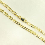 Load image into Gallery viewer, 14K Solid Yellow Gold Miami Flat Curb Chain.