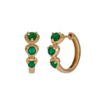 Load image into Gallery viewer, EHZ57588. 14K Solid Gold Fancy Gemstone Hoops