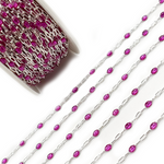 Load image into Gallery viewer, Sterling Silver Enamel Cable Chain