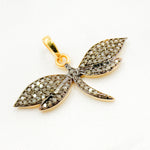Load image into Gallery viewer, DP147. Diamond Silver Dragonfly Pendant