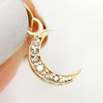 Load image into Gallery viewer, Solid Gold Diamond Moon Charm