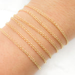 Load image into Gallery viewer, 14K Solid Gold Wheat Chain