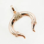 Load image into Gallery viewer, DP184. Diamond Sterling Silver Horn Pendant