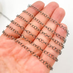 Load image into Gallery viewer, Buy Now Black Rhodium Sterling Silver Cable Link Chain