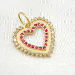 Load image into Gallery viewer, 14k Solid Gold Diamond Heart Charm