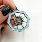 Load image into Gallery viewer, Diamond Sterling Silver Enamel Pendant