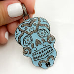 Load image into Gallery viewer, buy Sterling Silver Skull Enamel Pendant
