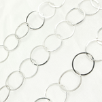 Load image into Gallery viewer, Sterling Silver Flat Round Link Chain