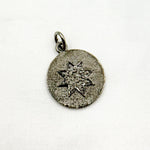 Load image into Gallery viewer, DC216. Diamond & Sterling Silver Round Star Pendant