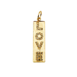 Load image into Gallery viewer, GDP27. 14K Solid Gold Diamond Rectangle Love Charm