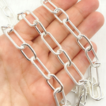 Load image into Gallery viewer, 925 Sterling Silver Paperclip Chain. V147SS
