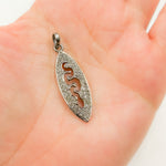 Load image into Gallery viewer, DP073. Diamond Sterling Silver Marquise Shape Snake Pendant