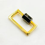 Load image into Gallery viewer, DC771. Sterling Silver Rectangle Screw Clasp