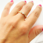 Load image into Gallery viewer, 14K Solid Gold Diamond Ring.