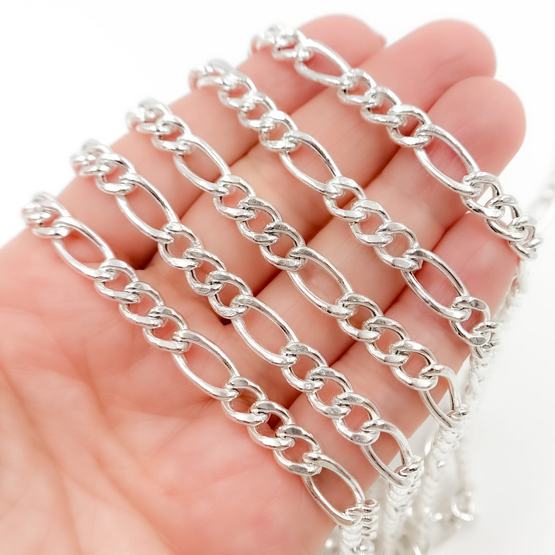 Sterling Silver Figaro Chain