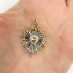 Load image into Gallery viewer, Black Rhodium Sterling Silver with Diamonds Shield Shape Charm