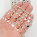 Load image into Gallery viewer, Silver Flat Marina Link Chain