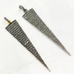 Load image into Gallery viewer, DP221. Diamond Sterling Silver Spike Pendant