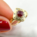 Load image into Gallery viewer, 14K Solid Gold Diamond and Gemstone Ring.