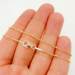 Load image into Gallery viewer, Z36GS1F. Gold Plated Sterling Silver Chain with Silver Cubes