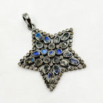 Load image into Gallery viewer, DSP030. Diamond Silver Star Gemstone Pendant