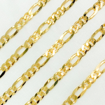 Load image into Gallery viewer, Y86GP. Gold Plated 925 Sterling Silver Ultra Flat Figaro Chain