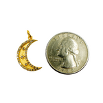 Load image into Gallery viewer, GDP124. 14K Solid Gold Diamond Moon and Stars Charm