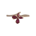 Load image into Gallery viewer, CR97257RU5X3. 14K Solid Gold Diamond and Ruby Ring