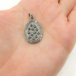 Load image into Gallery viewer, Silver Drop Pendant with Gemstone