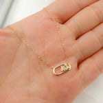 Load image into Gallery viewer, NT401194. 14k Solid Gold Diamond Oval Necklace