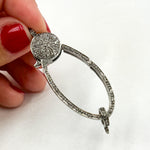 Load image into Gallery viewer, Shop Now Sterling Silver Long Oval Trigger Clasp
