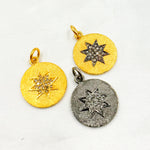 Load image into Gallery viewer, DC216. Diamond & Sterling Silver Round Star Pendant