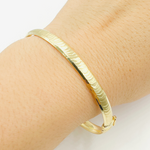 Load image into Gallery viewer, Bangle12. 14K Solid Gold Matte Textured Bangle