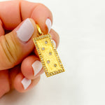 Load image into Gallery viewer, DP323. Diamond & Sterling Silver Rectangle Pendant