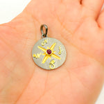 Load image into Gallery viewer, DSP078. Sterling Silver & Gemstone Compass Pendant