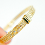 Load image into Gallery viewer, Bangle1. 14K Solid Gold Bangle Smooth Hammered