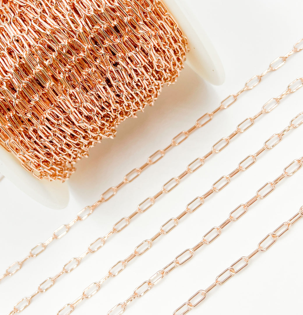 Rose Gold Filled Paperclip Chain. 2505RGF