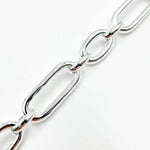 Load image into Gallery viewer, Buy Now Sterling Silver Smooth Long and Short Link Chain
