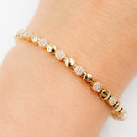 Load image into Gallery viewer, 14K Gold Diamond Stretch Bracelet