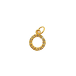 Load image into Gallery viewer, 14K Solid Gold with Diamonds Circle Shape Charm. GDP41